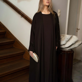 Embellished sleeve dark brown