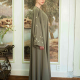 Embellished sleeve sage green