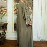 Embellished sleeve sage green